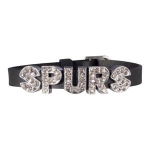 New Womens San Antonio Spurs Rhinestone Bling Faux Leather Shimmer Bracelet